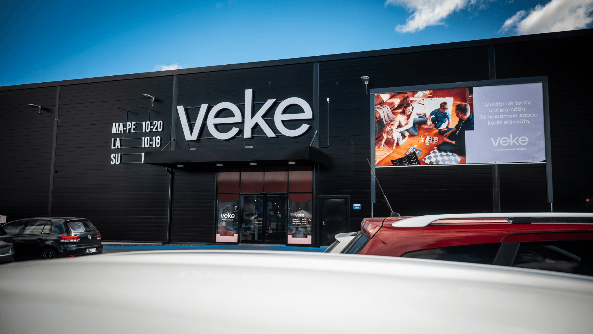 Veke – myymälän julkisivu